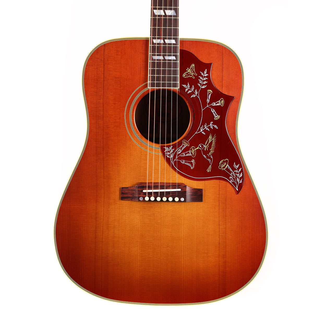 Gibson 1960 Hummingbird Fixed Bridge Heritage Cherry Sunburst — 2