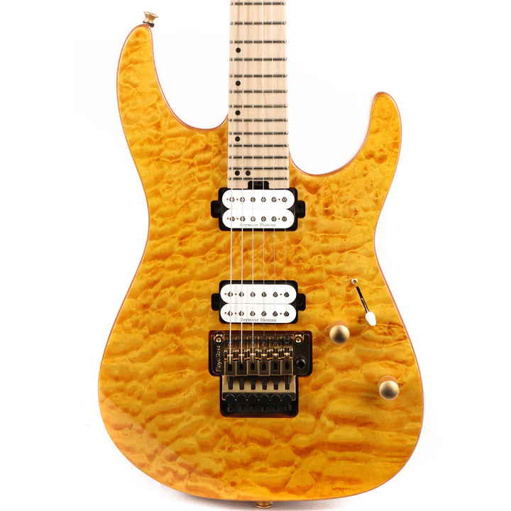 Charvel Pro-Mod DK24 HH FR M Mahogany with Quilt Maple Maple Fingerboard Dark Amber