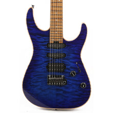 Charvel USA Select DK24 HSS 2PT CM QM Caramelized Maple Fingerboard Blue Burst Used