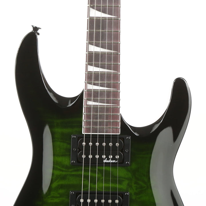 Jackson JS Series Dinky Arch Top JS32Q DKA Amaranth Fingerboard Transparent Green Burst Used