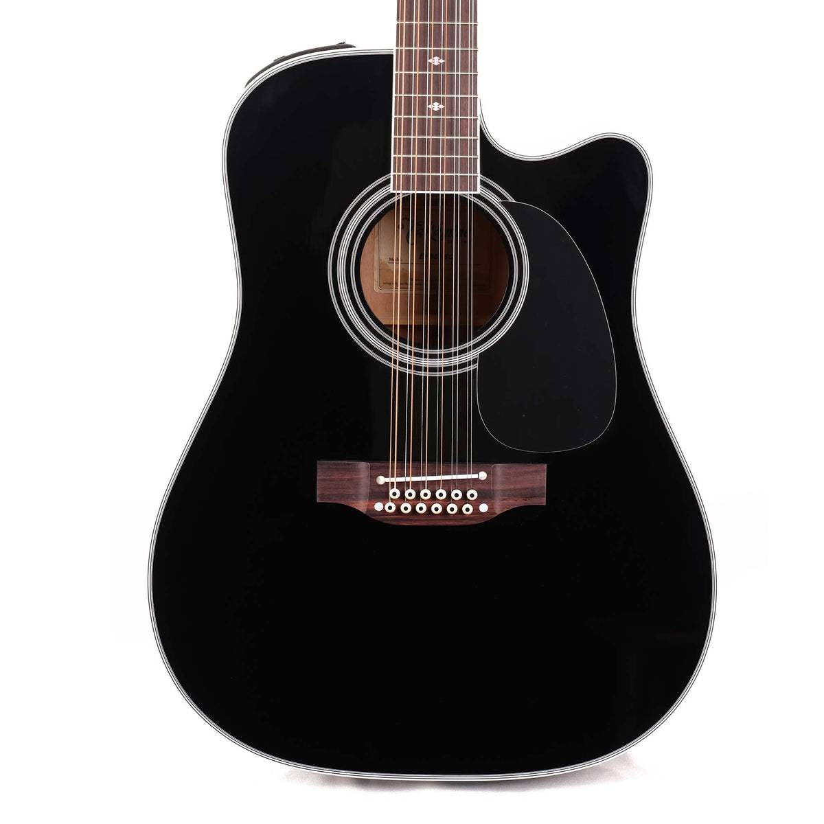 Takamine EF381SC 12-String Dreadnought Acoustic-Electric Black — 1