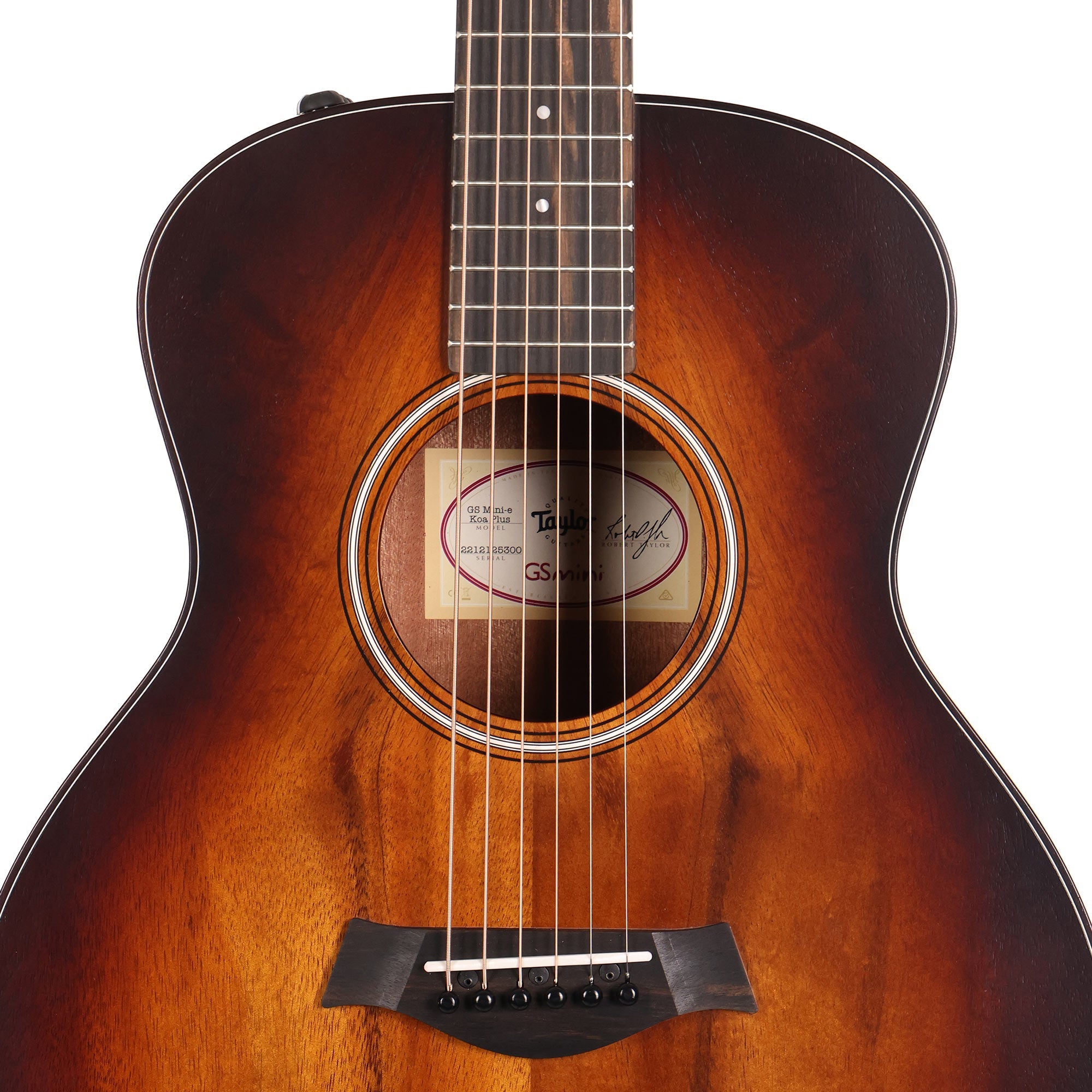 Taylor GS Mini-e Koa Plus Acoustic-Electric Shaded Edgeburst | The