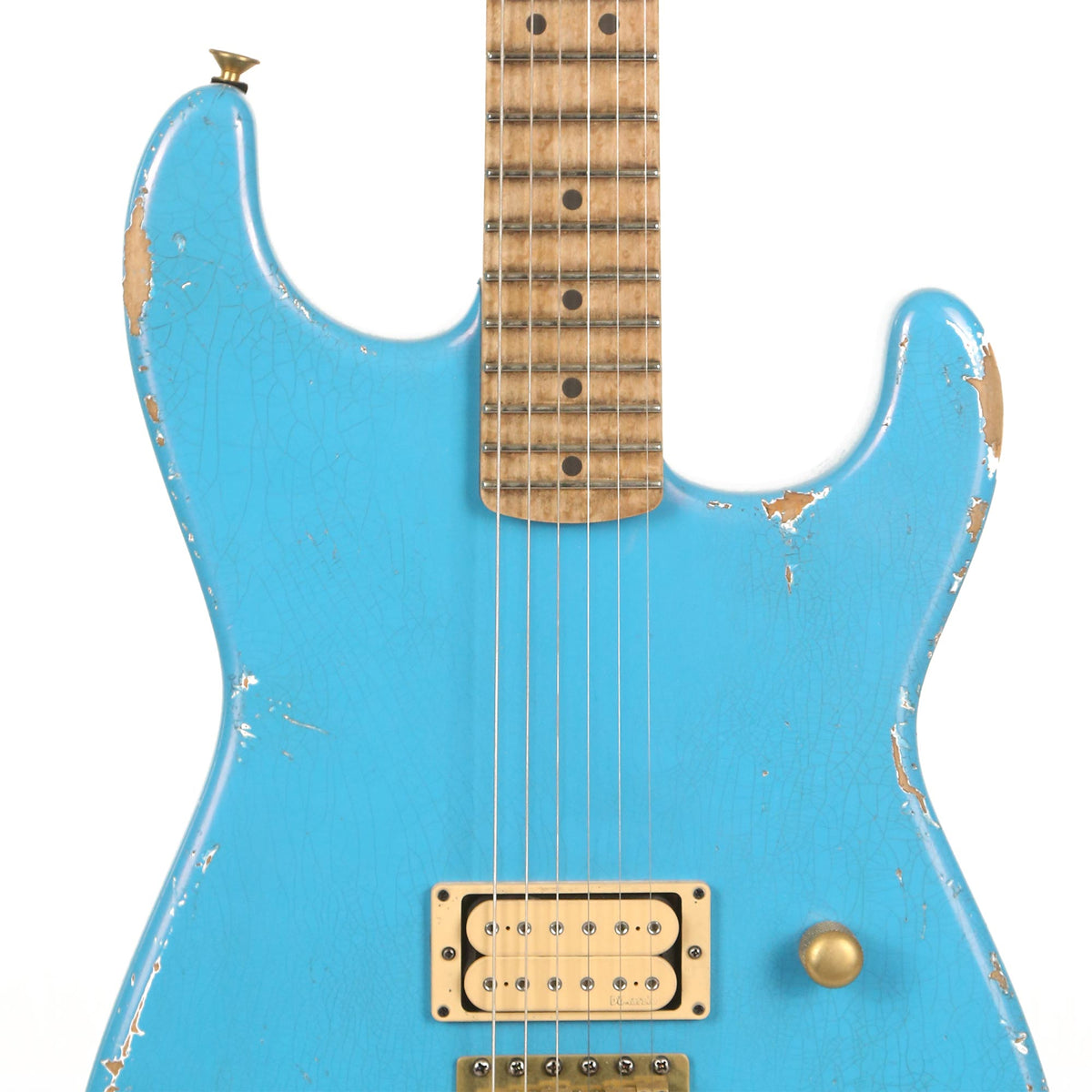 Charvel Custom Shop San Dimas Nitro Aged Robins Egg Blue Masterbuilt Red Dave — 6