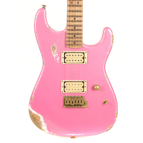 Charvel Custom Shop San Dimas Nitro Aged Bubble Gum Pink Masterbuilt Red Dave