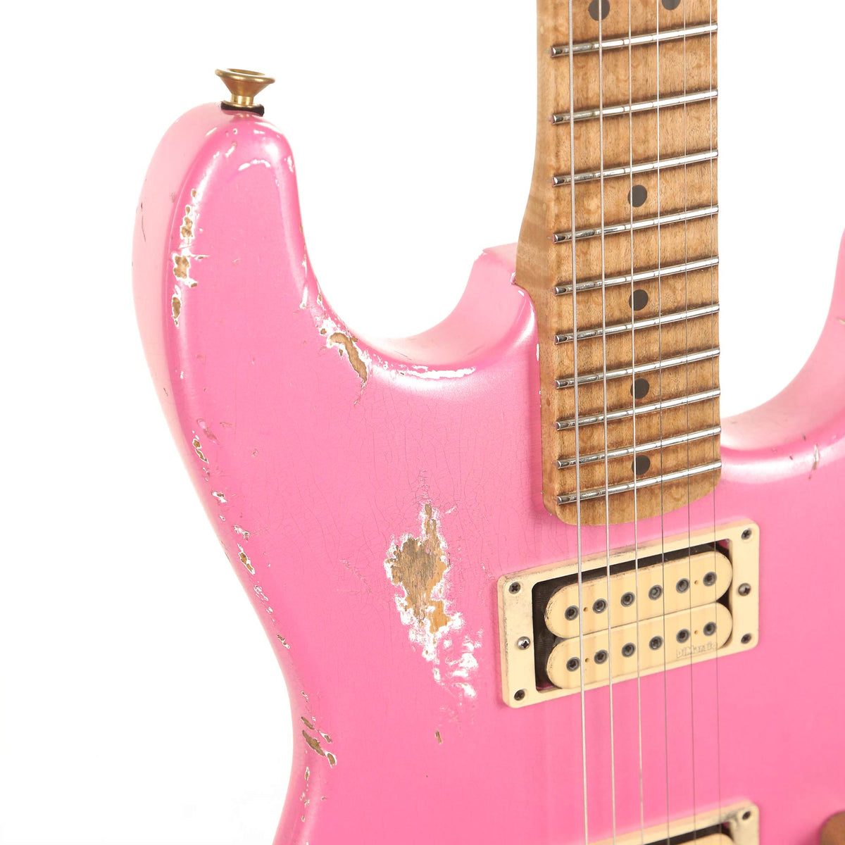 Charvel Custom Shop San Dimas Nitro Aged Bubble Gum Pink Masterbuilt Red Dave — 7
