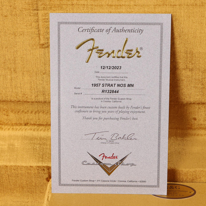 Fender Custom Shop 1957 Stratocaster NOS Shell Pink with Matching Skunk Stripe