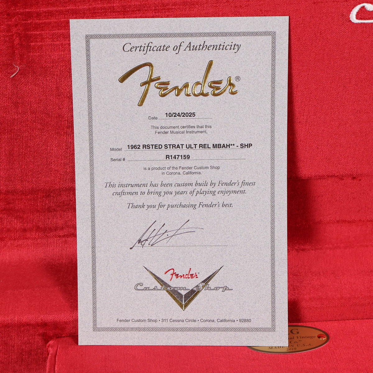 Fender Custom Shop 1962 Stratocaster Ultimate Relic Shell Pink Masterbuilt Andy Hicks — 18
