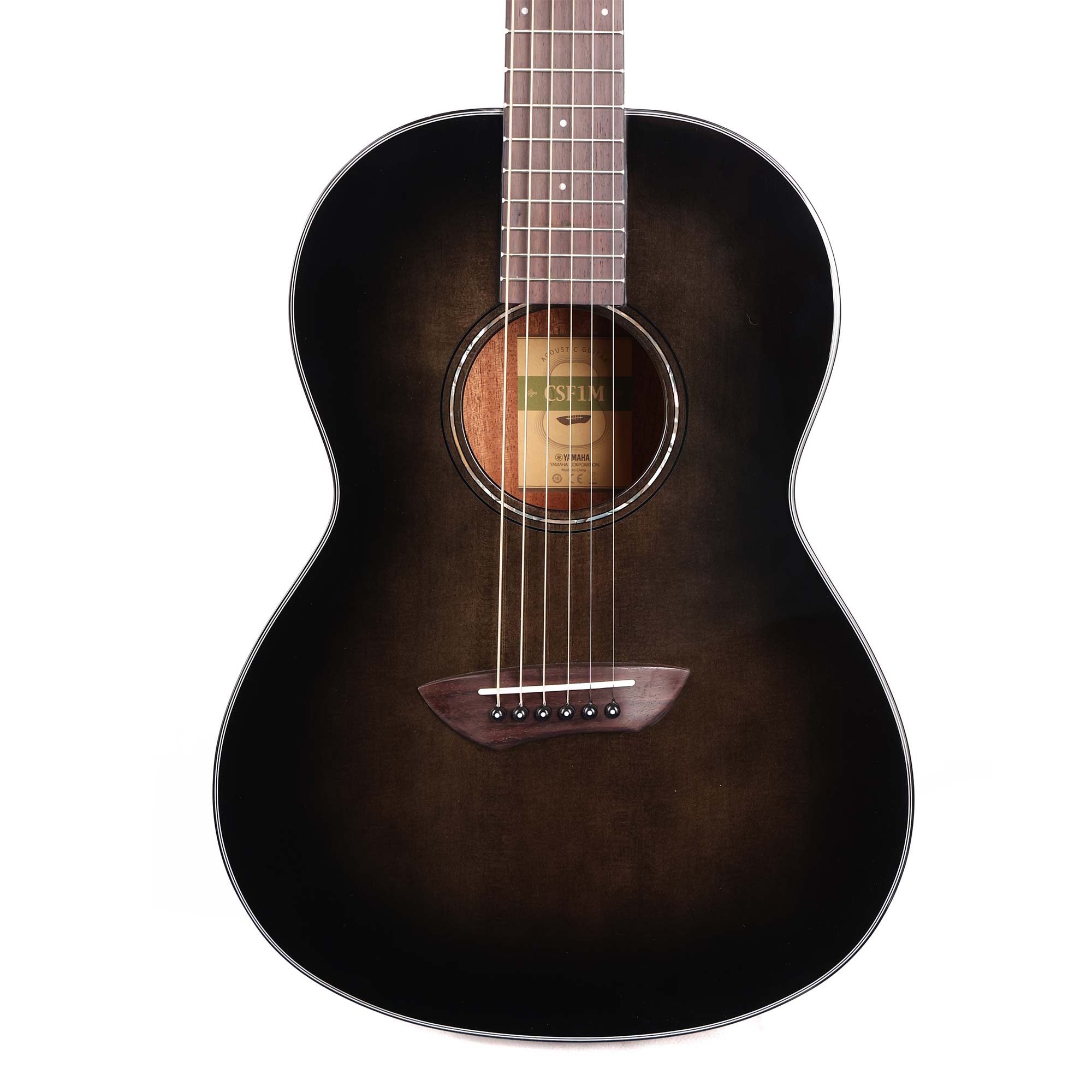 Yamaha CSF1M Parlor Guitar Translucent Black | The Music Zoo