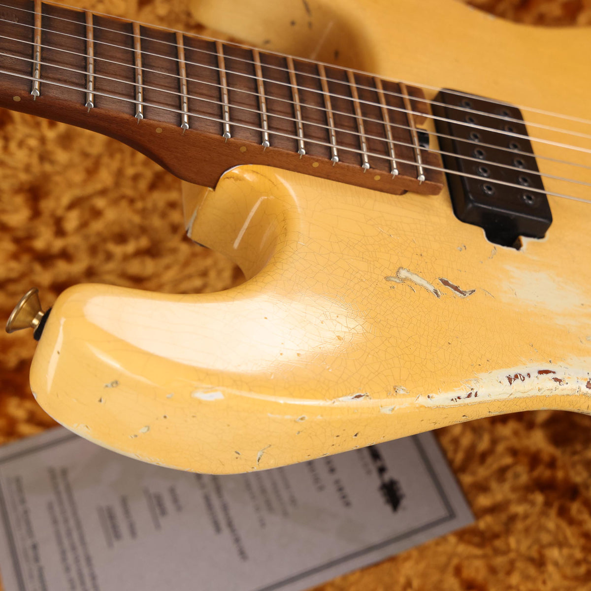 Charvel Custom Shop San Dimas Nitro Ultra Aged Vanilla Shake with Bare Knuckles — 7