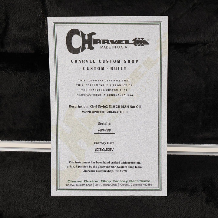 Charvel Custom Shop Style 2 Roasted Mahogany Masterbuilt Metal Joe Williams