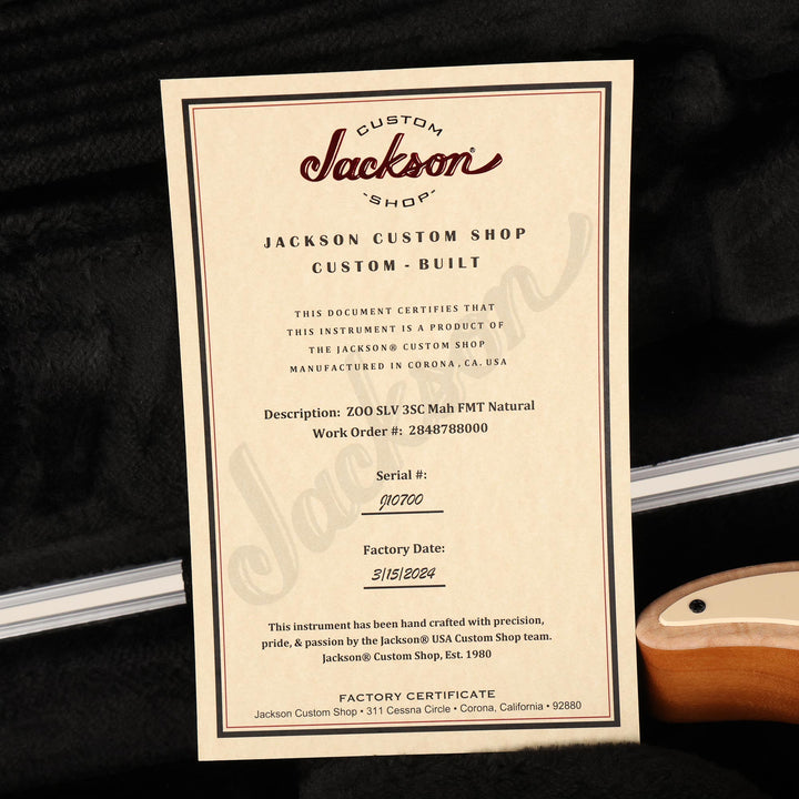 Jackson Custom Shop SL Soloist 3S-V Flame Top Natural