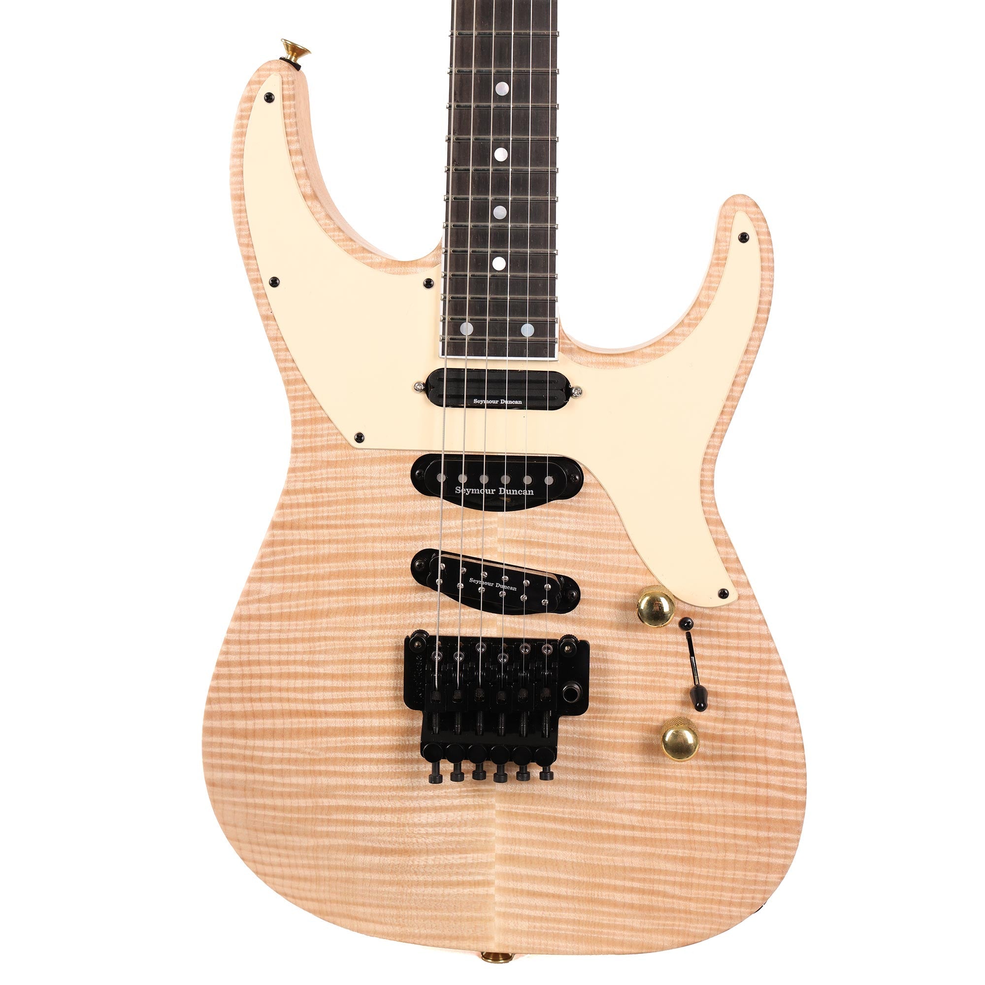 Jackson Custom Shop SL Soloist 3S-V Flame Top Natural | The Music Zoo