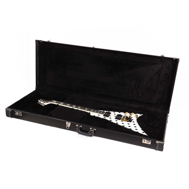 Jackson Custom Shop Randy Rhoads RR 1.5 Music Zoo Exclusive White with Black Diamonds