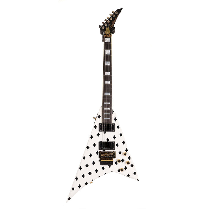 Jackson Custom Shop Randy Rhoads RR 1.5 Music Zoo Exclusive White with Black Diamonds