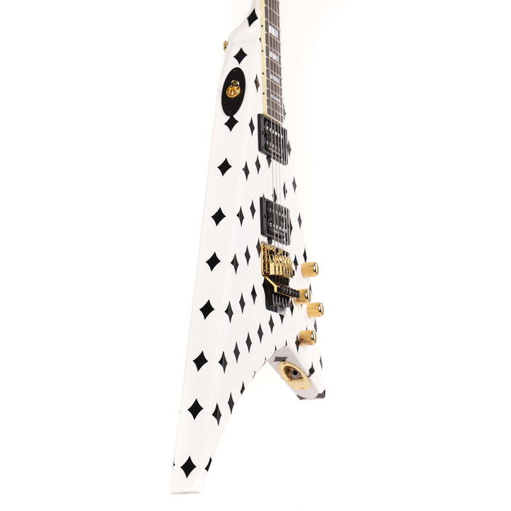 Jackson Custom Shop Randy Rhoads RR 1.5 Music Zoo Exclusive White with Black Diamonds