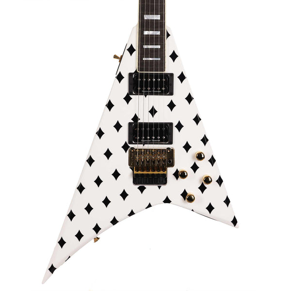 Jackson Custom Shop Randy Rhoads RR 1.5 Music Zoo Exclusive White with Black Diamonds