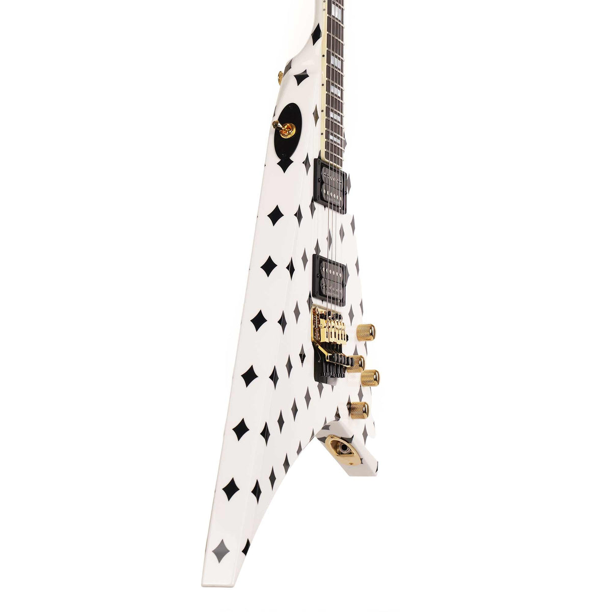 Jackson Custom Shop Randy Rhoads RR 1.5 Music Zoo Exclusive White with Black Diamonds — 5