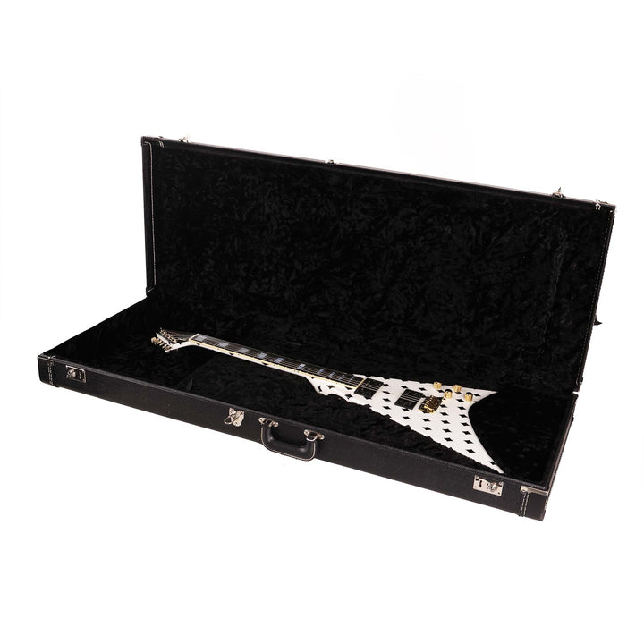 Jackson Custom Shop Randy Rhoads RR 1.5 Music Zoo Exclusive Brass Tremolo White with Black Diamonds