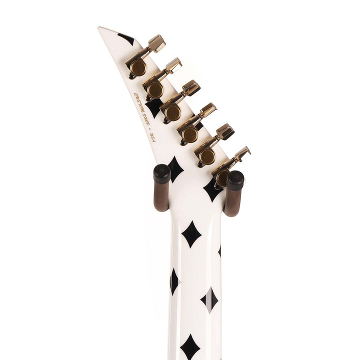 Jackson Custom Shop Randy Rhoads RR 1.5 Music Zoo Exclusive Brass Tremolo White with Black Diamonds