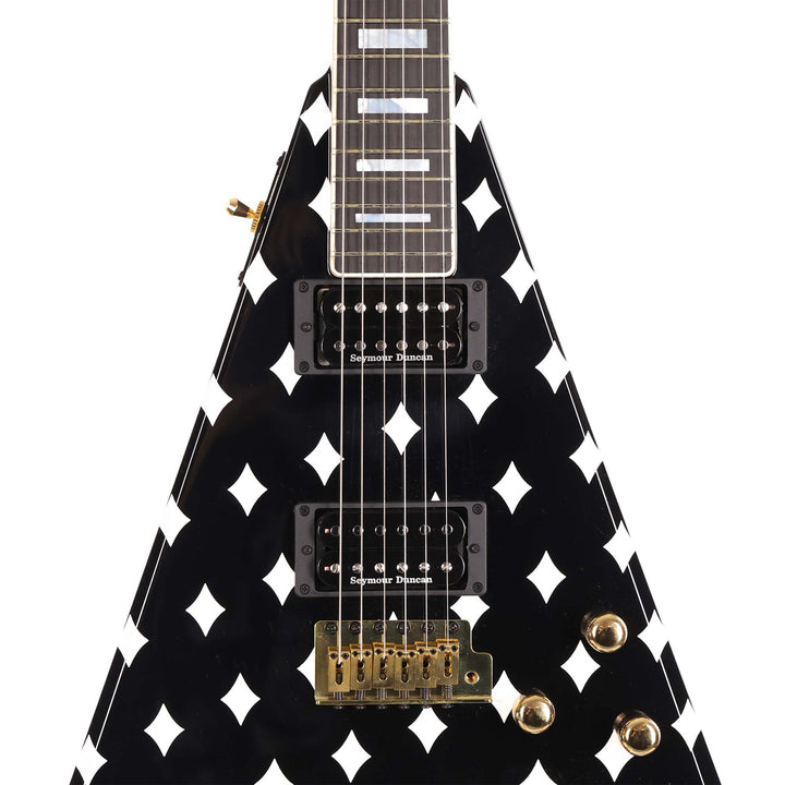 Jackson Custom Shop Randy Rhoads RR 1.5 Music Zoo Exclusive Black with White Diamonds