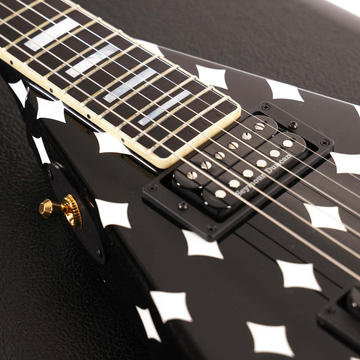 Jackson Custom Shop Randy Rhoads RR 1.5 Music Zoo Exclusive Black with White Diamonds