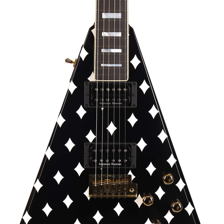 Jackson Custom Shop Randy Rhoads RR 1.5 Music Zoo Exclusive Black with White Diamonds