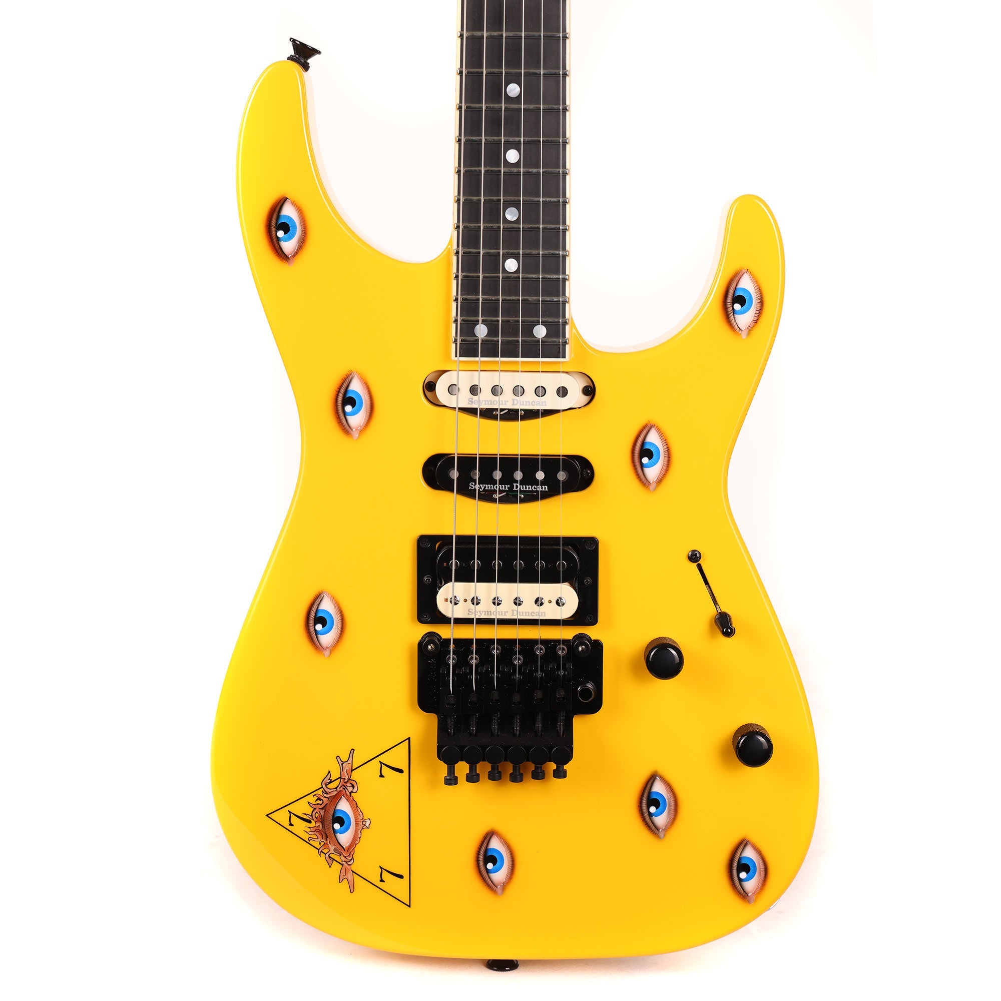 Jackson Custom Shop Soloist HSS FR Taxi Yellow with Eyes Graphic