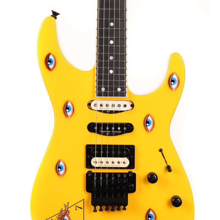 Jackson Custom Shop Soloist HSS FR Taxi Yellow with Eyes Graphic