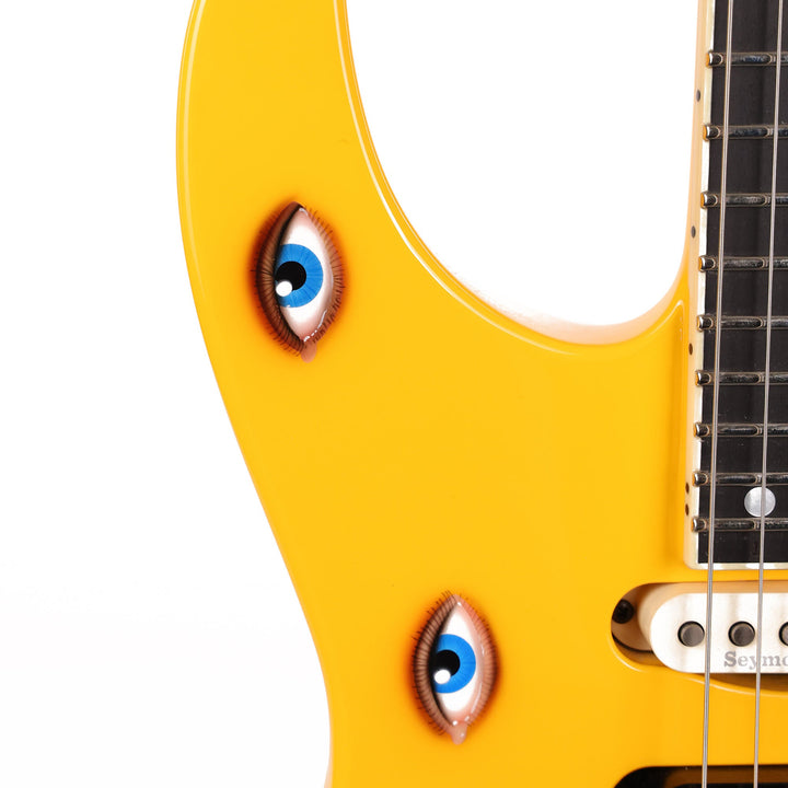 Jackson Custom Shop Soloist HSS FR Taxi Yellow with Eyes Graphic