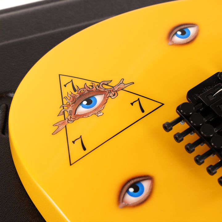 Jackson Custom Shop Soloist HSS FR Taxi Yellow with Eyes Graphic