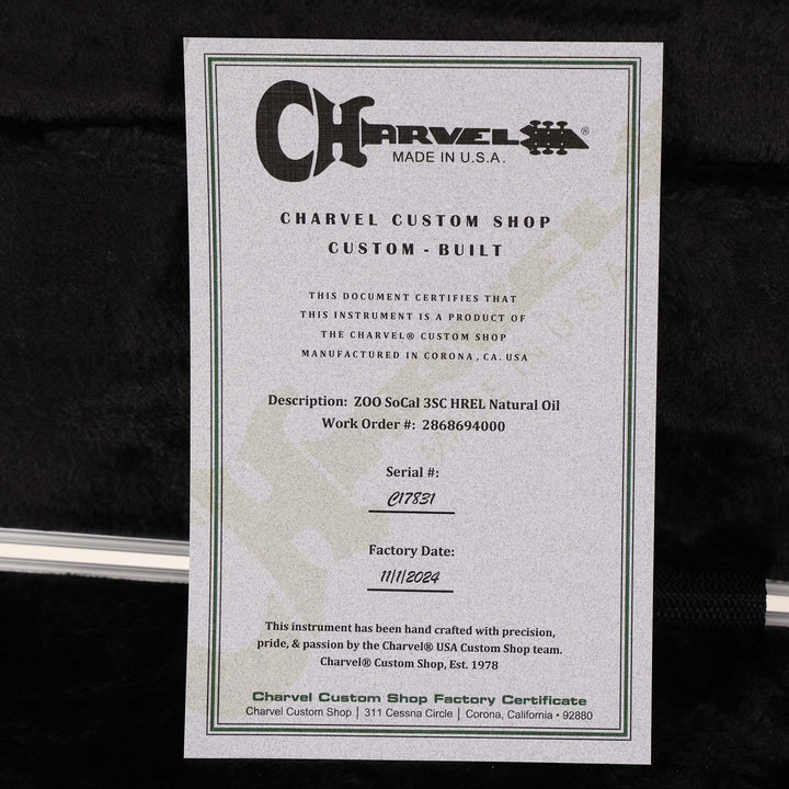 Charvel Custom Shop So-Cal Natural Series