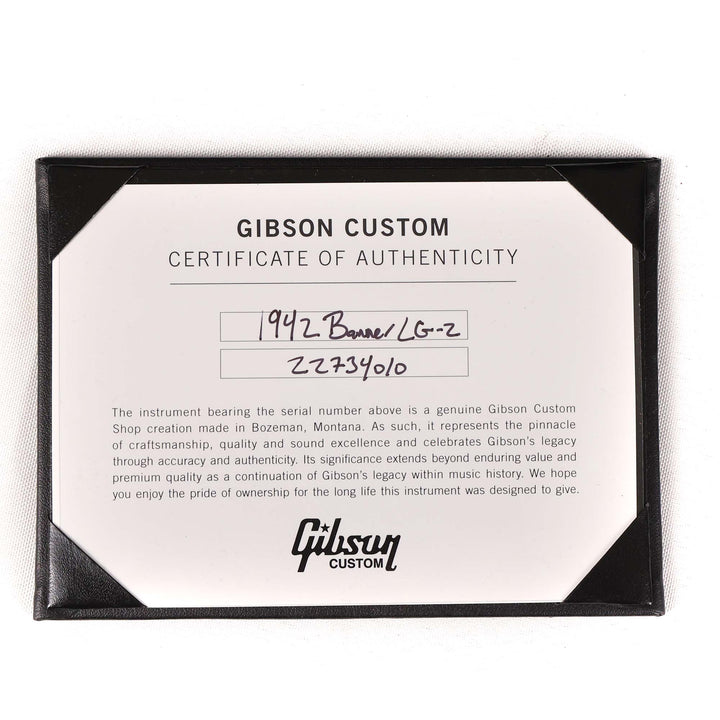 Gibson 1942 Banner LG-2 Left-Handed Vintage Sunburst 2024
