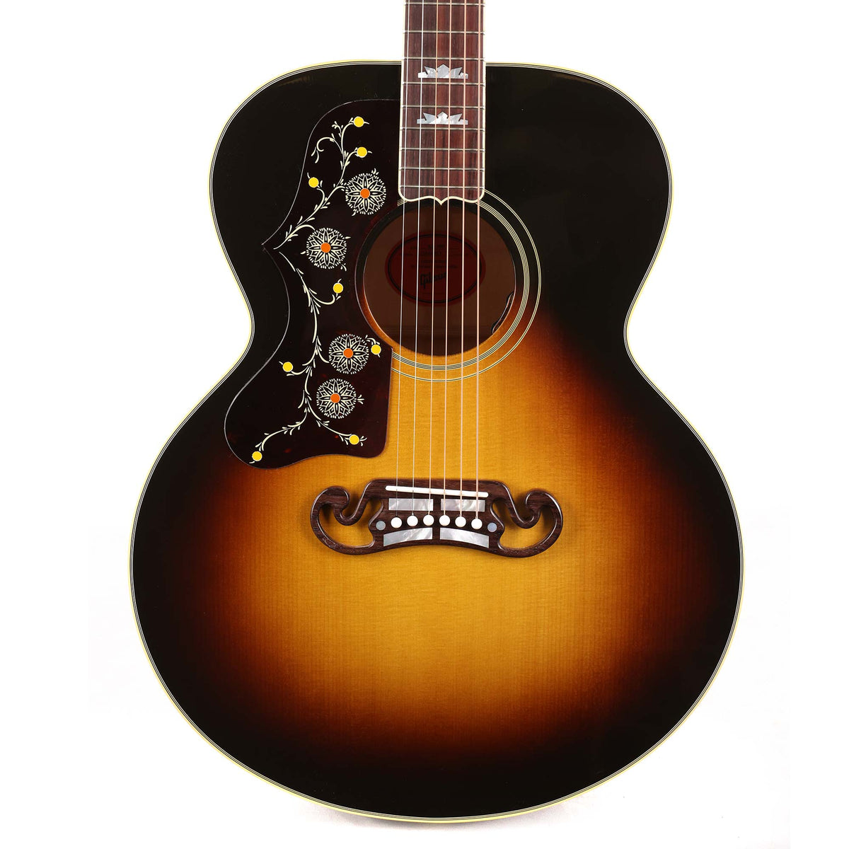 Gibson SJ-200 Original Left-Handed Acoustic-Electric Vintage Sunburst — 1