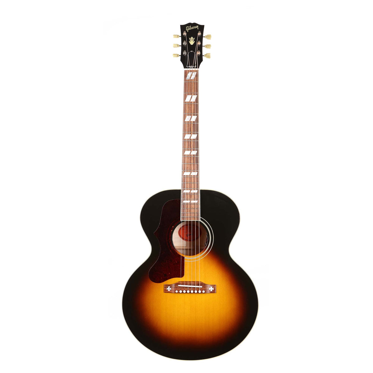 Gibson J-185 Original Acoustic-Electric Left-Handed Vintage Sunburst — 2