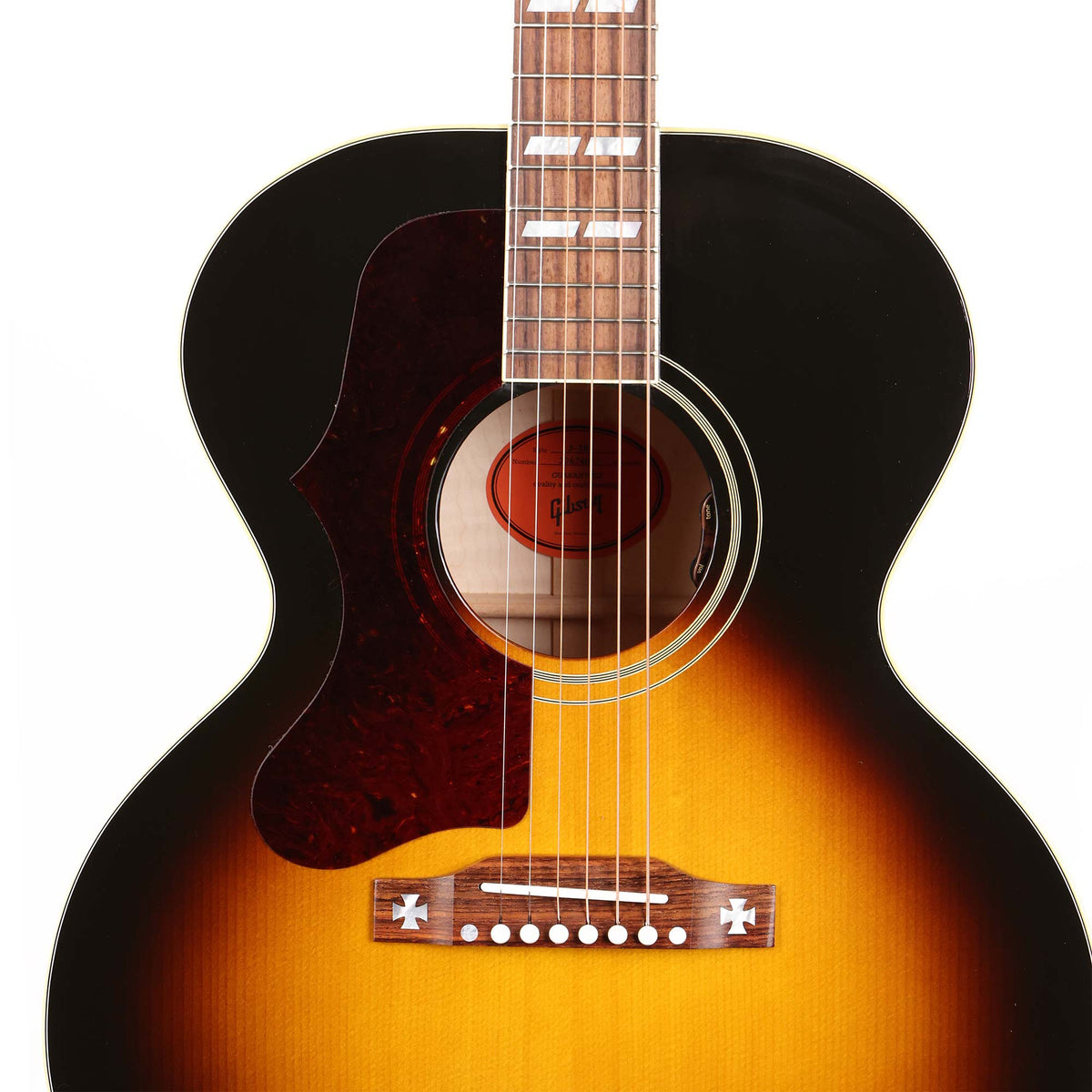 Gibson J-185 Original Acoustic-Electric Left-Handed Vintage Sunburst — 4