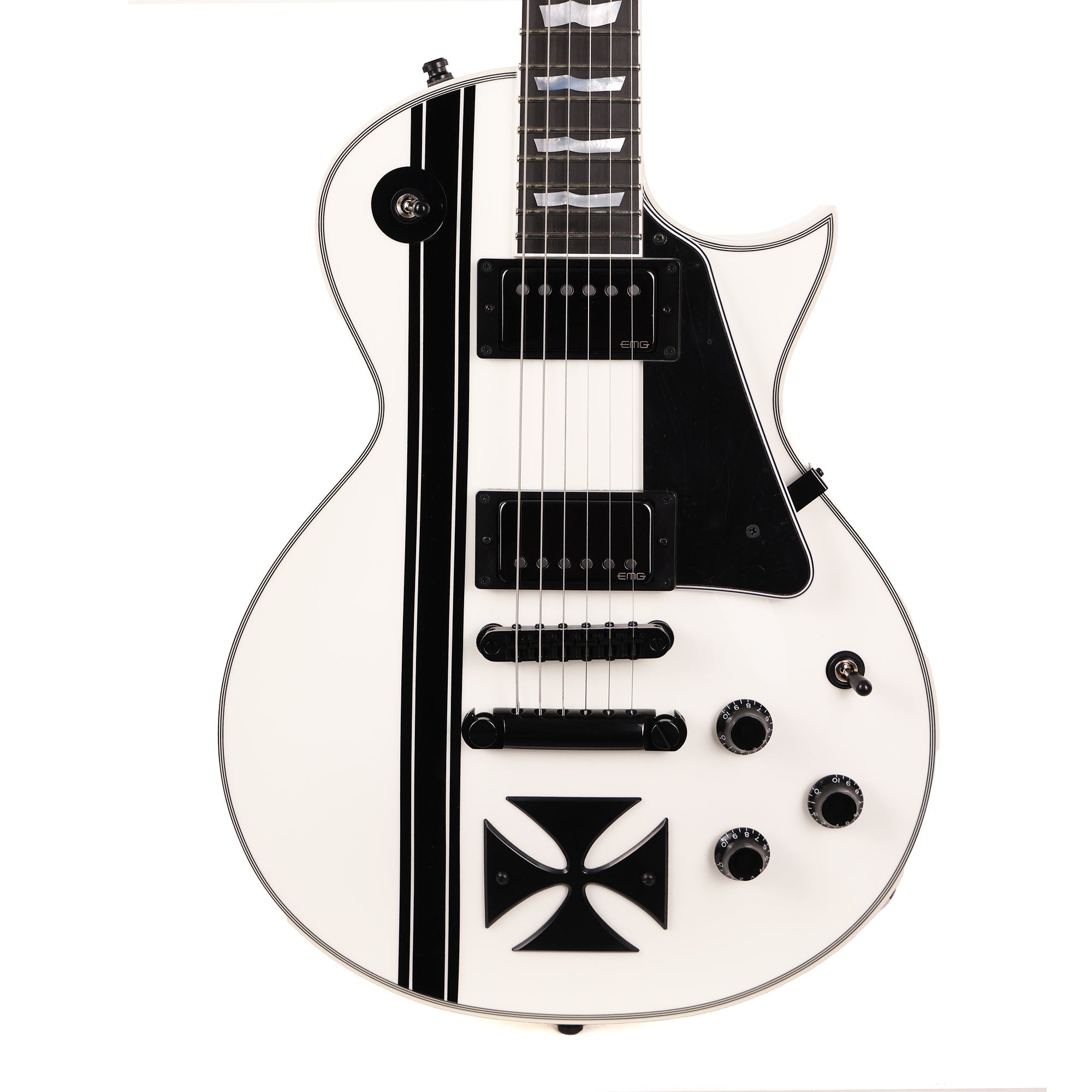 ESP Custom Shop Iron Cross James Hetfield Signature Snow White
