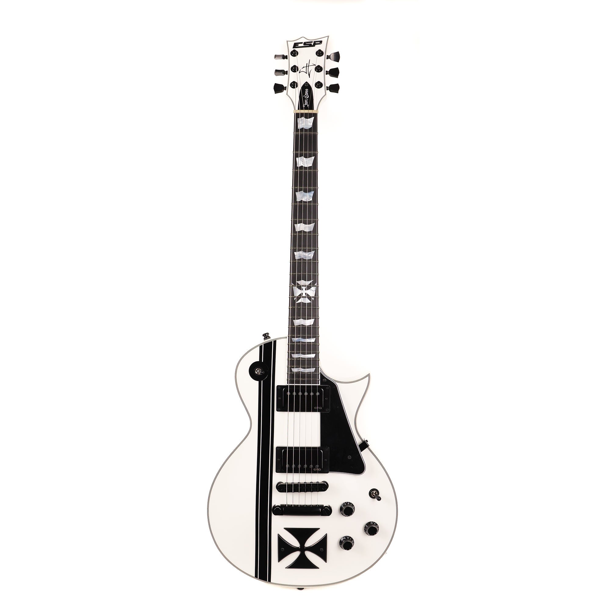 ESP Custom Shop Iron Cross James Hetfield Signature Snow White