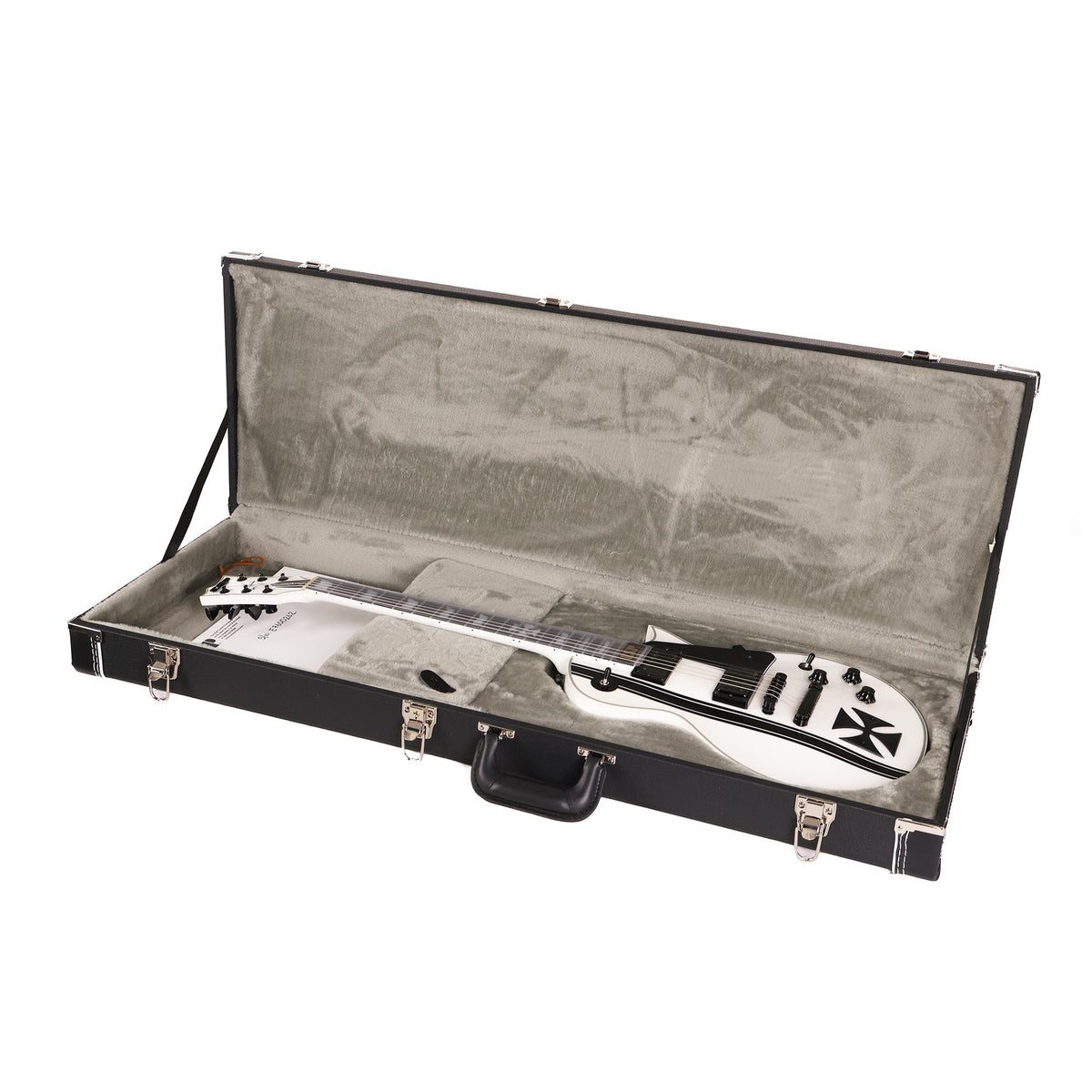 ESP Custom Shop Iron Cross James Hetfield Signature Snow White — 11