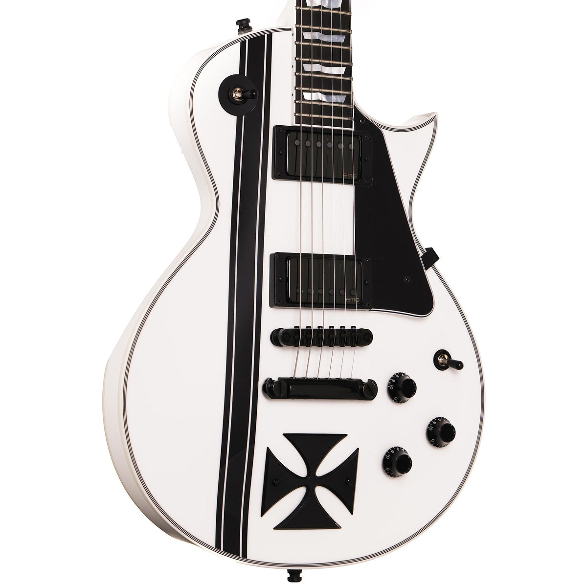 ESP Custom Shop Iron Cross James Hetfield Signature Snow White — 1