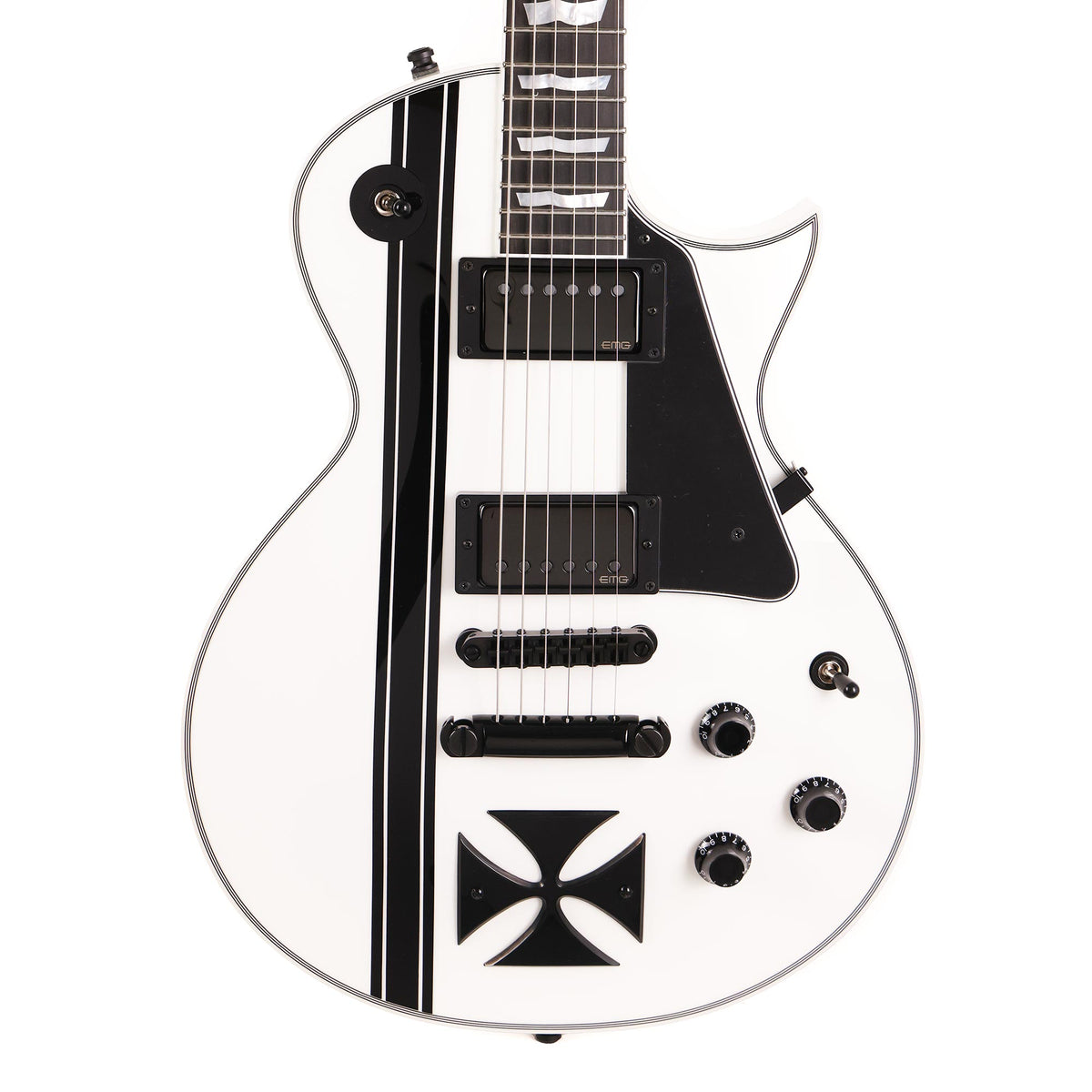 ESP Custom Shop Iron Cross James Hetfield Signature Snow White — 2