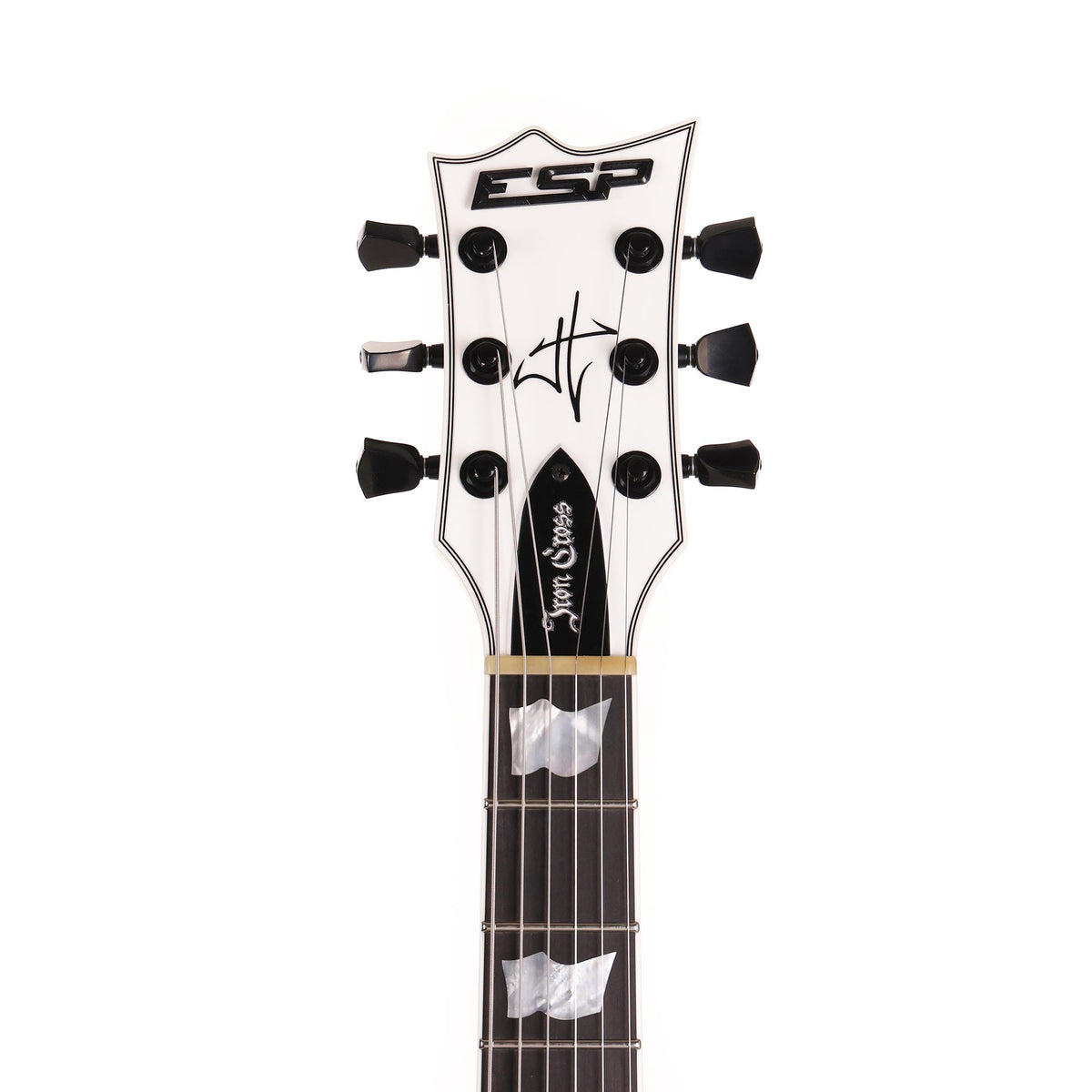 ESP Custom Shop Iron Cross James Hetfield Signature Snow White — 8