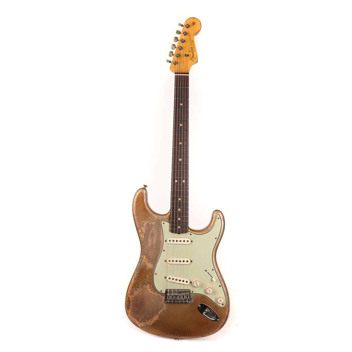 Fender Custom Shop 1963 Stratocaster Ultimate Relic Faded Shoreline Gold over Silver Masterbuilt Andy Hicks — 2