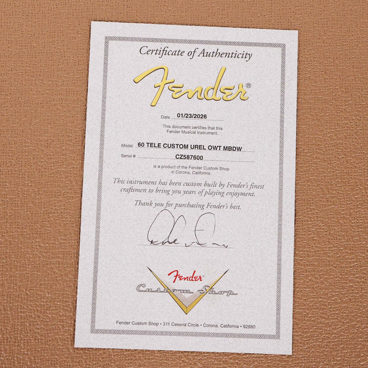 Fender Custom Shop 1960 Custom Telecaster Ultimate Relic Olympic White Masterbuilt Dale Wilson