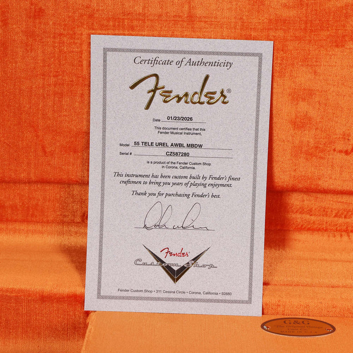 Fender Custom Shop 1955 Telecaster Ultimate Relic Masterbuilt Dale Wilson Aged White Blonde