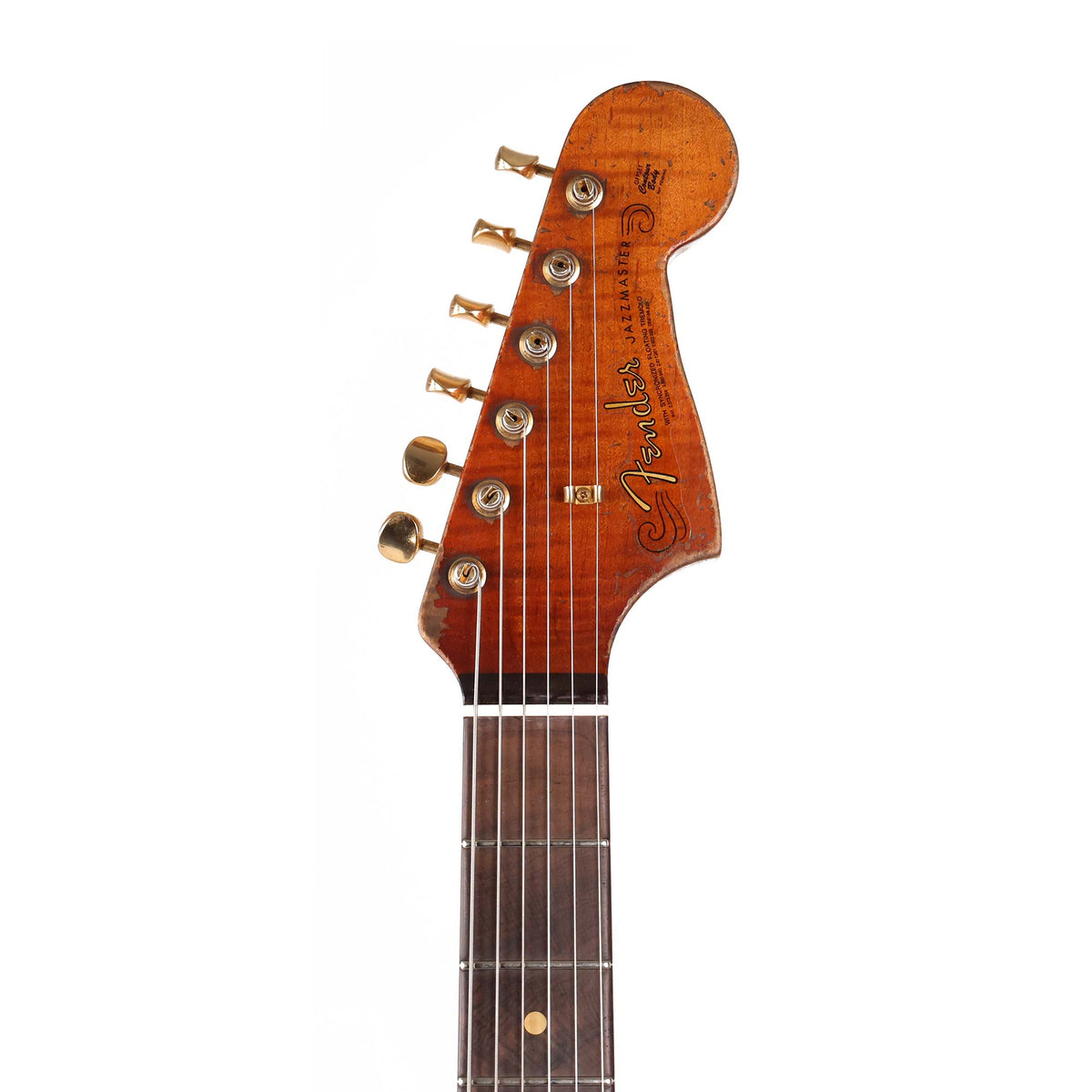Fender Custom Shop 1959 Jazzmaster Ultimate Relic Masterbuilt Dale Wilson Faded Bright Amber Metallic Brazilian Rosewood — 6