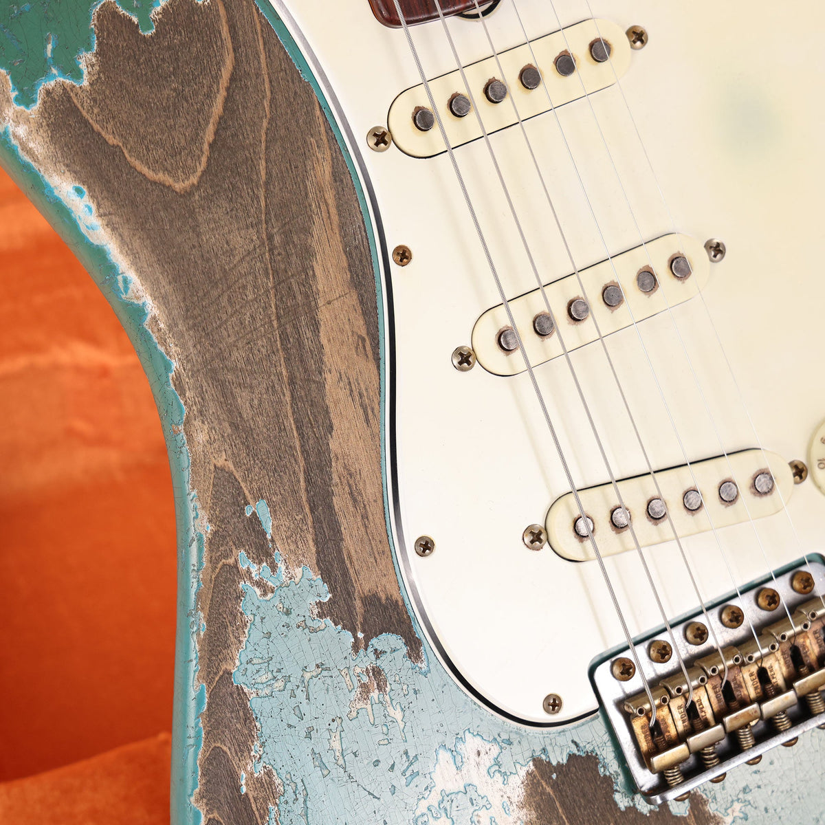 Fender Custom Shop 1962 Stratocaster Ultimate Relic Taos Turquoise Brazilian Rosewood Masterbuilt Dale Wilson — 7