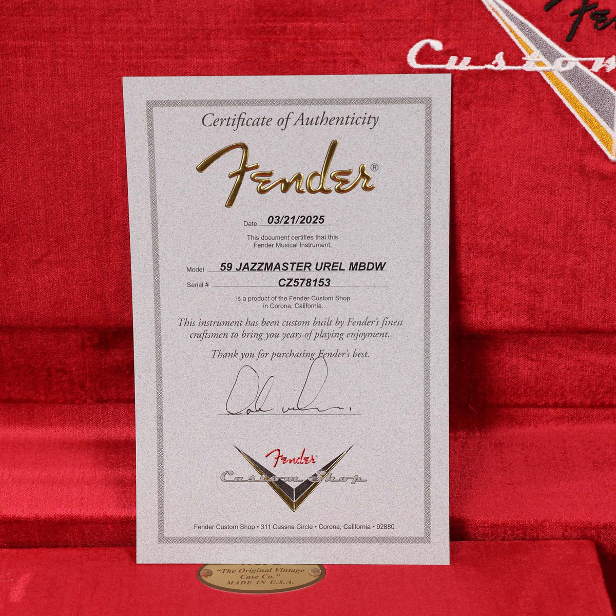 Fender Custom Shop 1959 Jazzmaster Ultimate Relic Masterbuilt Dale Wilson Aged Fiesta Red Brazilian Rosewood — 14