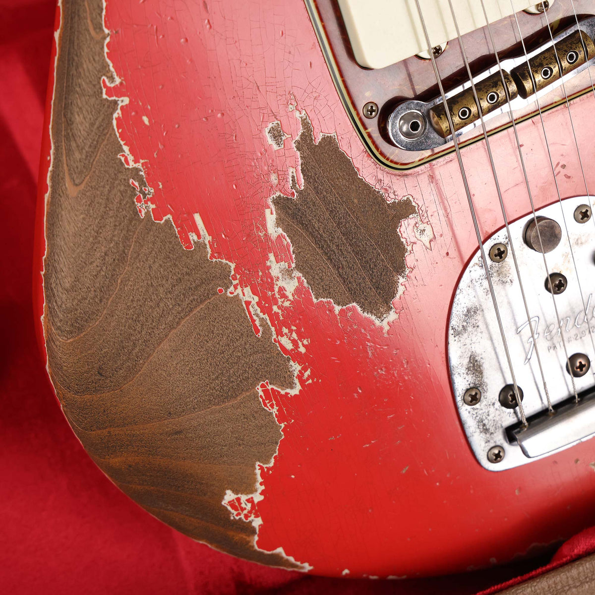 Fender Custom Shop 1959 Jazzmaster Ultimate Relic Masterbuilt Dale Wilson Aged Fiesta Red Brazilian Rosewood — 8