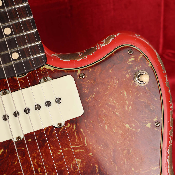 Fender Custom Shop 1959 Jazzmaster Ultimate Relic Masterbuilt Dale Wilson Aged Fiesta Red Brazilian Rosewood