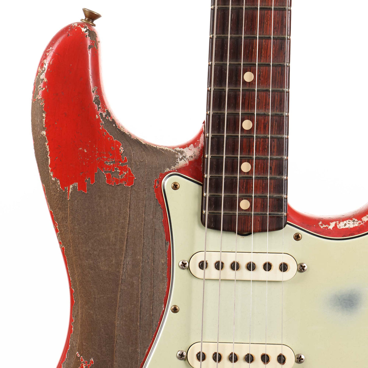 Fender Custom Shop 1961 Stratocaster Ultimate Relic Masterbuilt Dale Wilson Aged Fiesta Red — 4